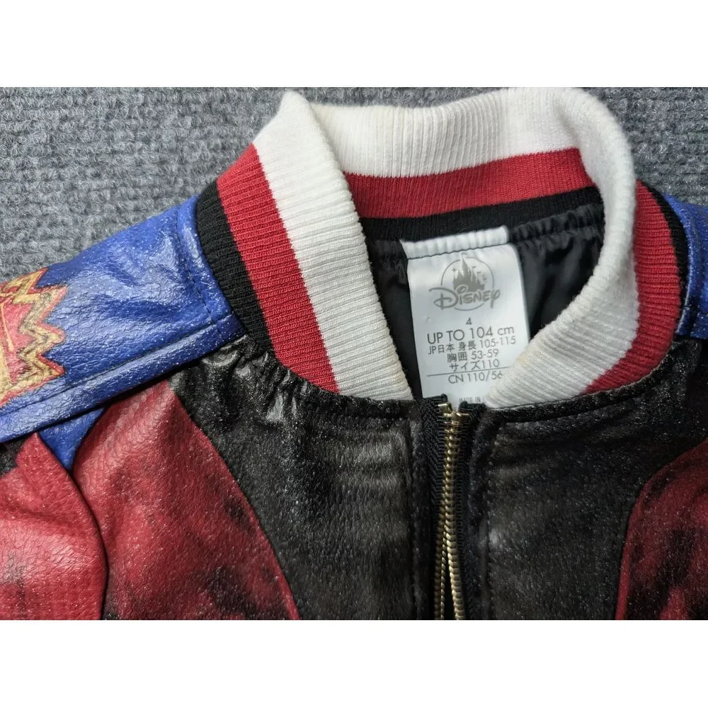 Evie Descendants 3 Girls Bomber Jacket Multicolor Zip Pocket Costume Size 4 Kids